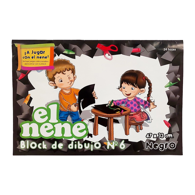 Block El Nene N°6 Negro 24 Hojas Art.215214
